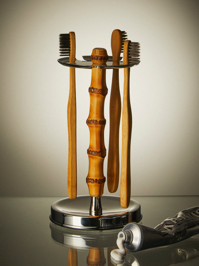 Lorenzi Milano - Bamboo Toothbrush Stand -  - ABASK