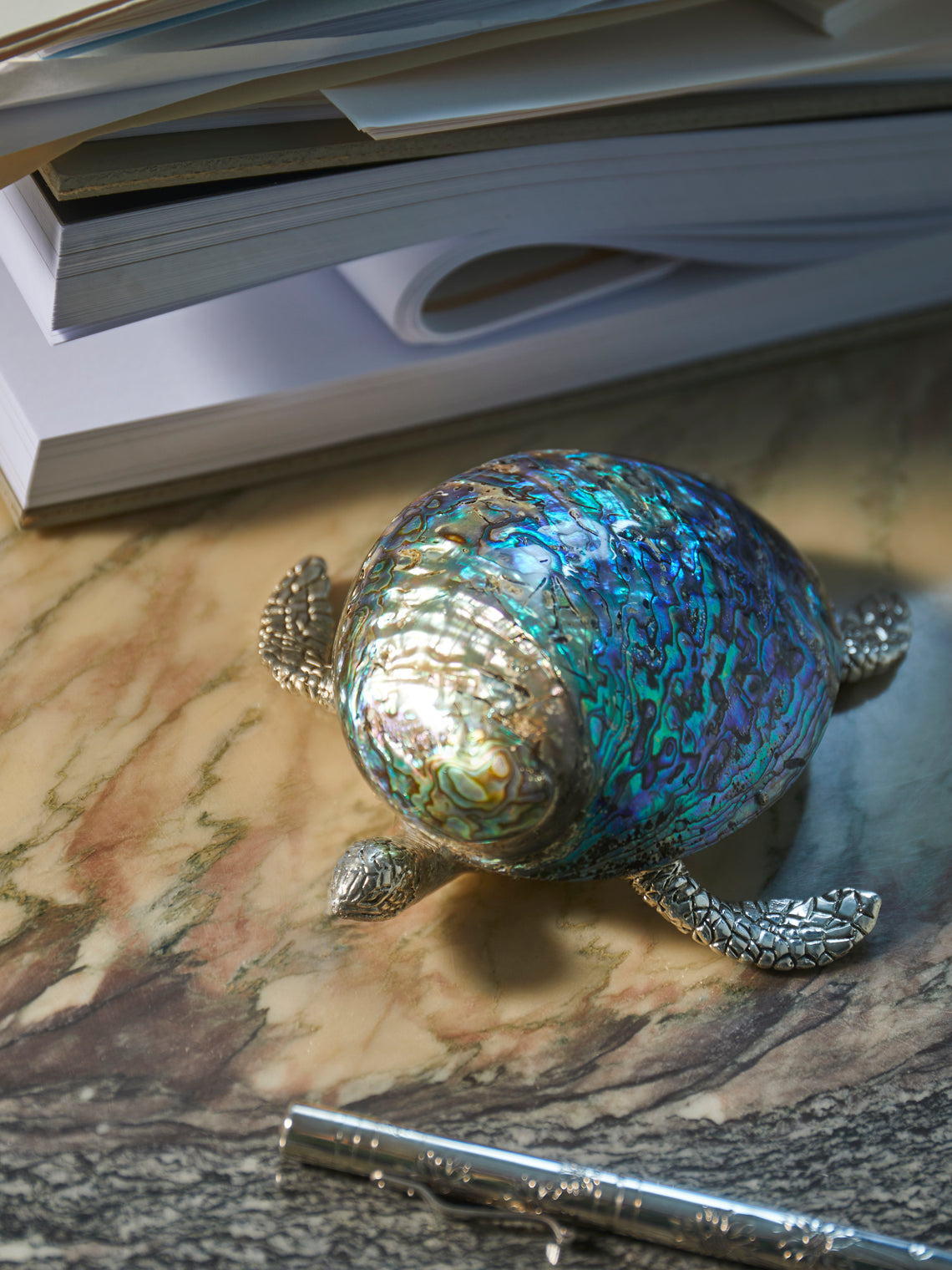 Objet Luxe - Georgina Silver-Plated and Shell Paperweight -  - ABASK