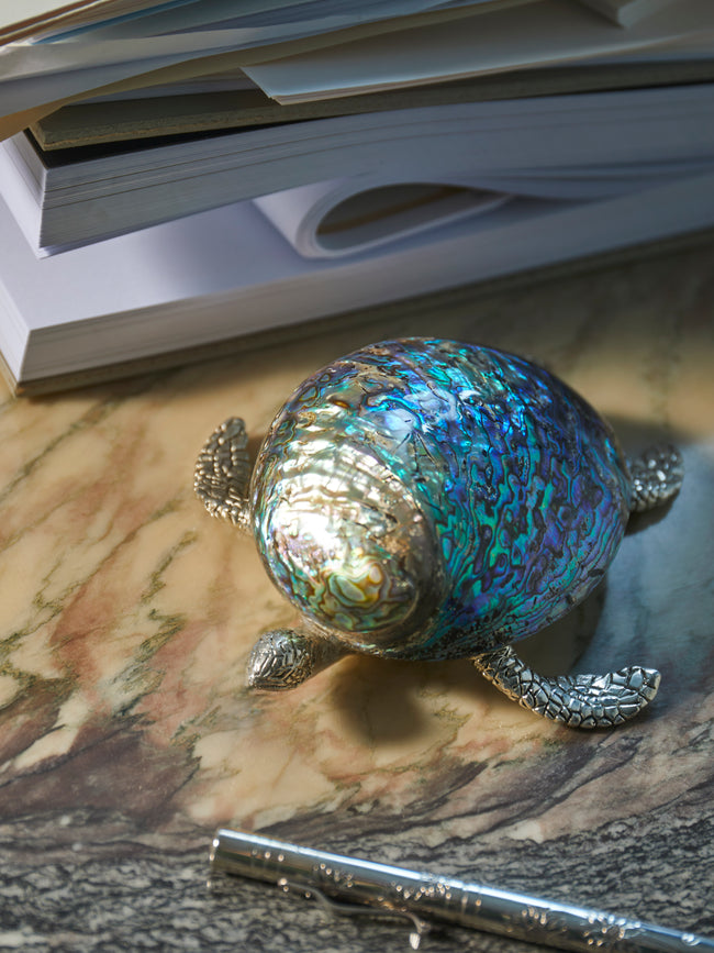 Objet Luxe - Georgina Silver-Plated and Shell Paperweight -  - ABASK