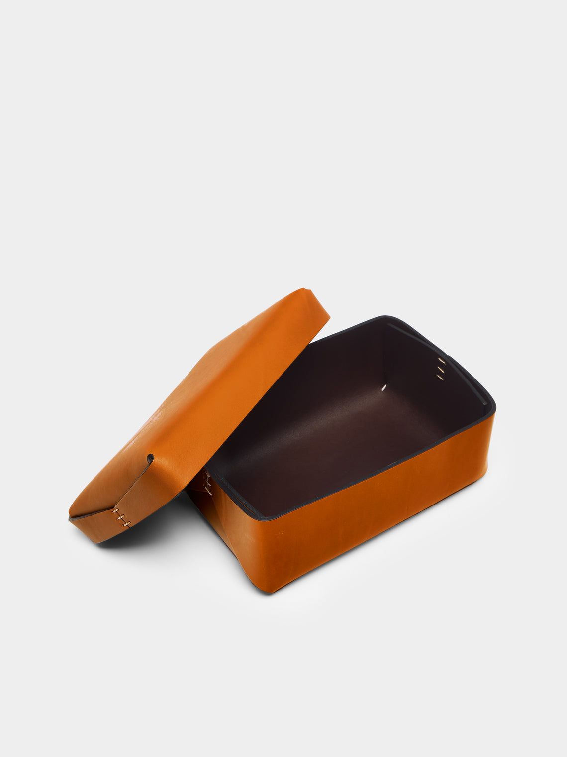 Oscar Maschera - Leather Small Rectangular Box with Lid -  - ABASK