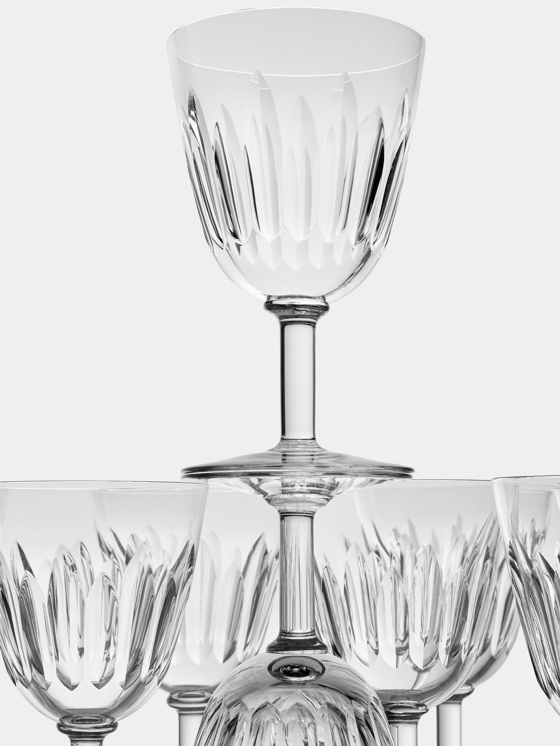 Antique and Vintage - Mid-Century Baccarat Casino Crystal Wine Glasses (Set of 18) - Clear - ABASK