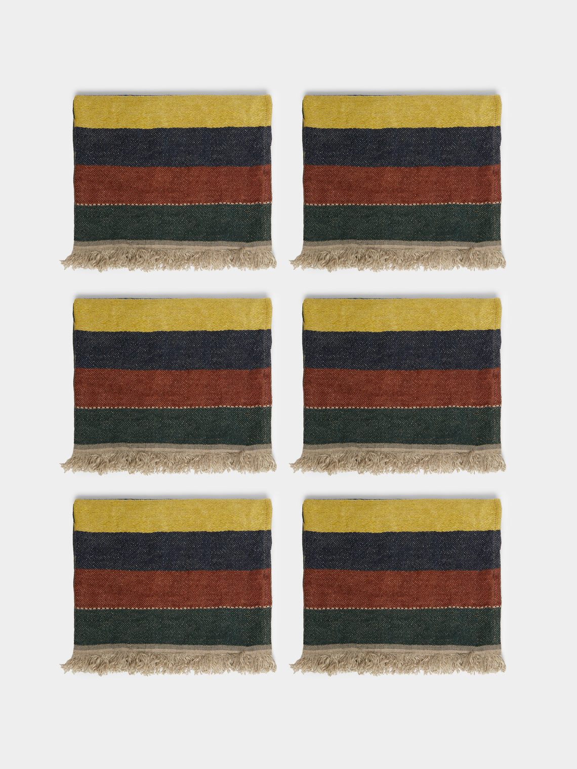 Libeco - Spruce Belgian Linen Guest Towels (Set of 6) -  - ABASK
