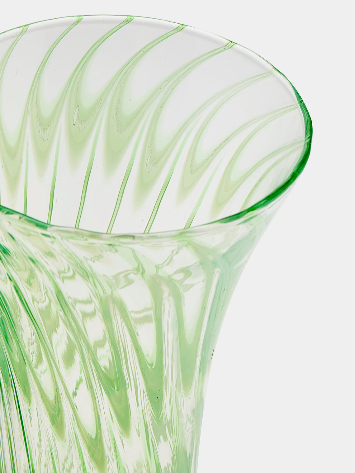 Antique and Vintage - 1960s Murano Glass Vase - Green - ABASK