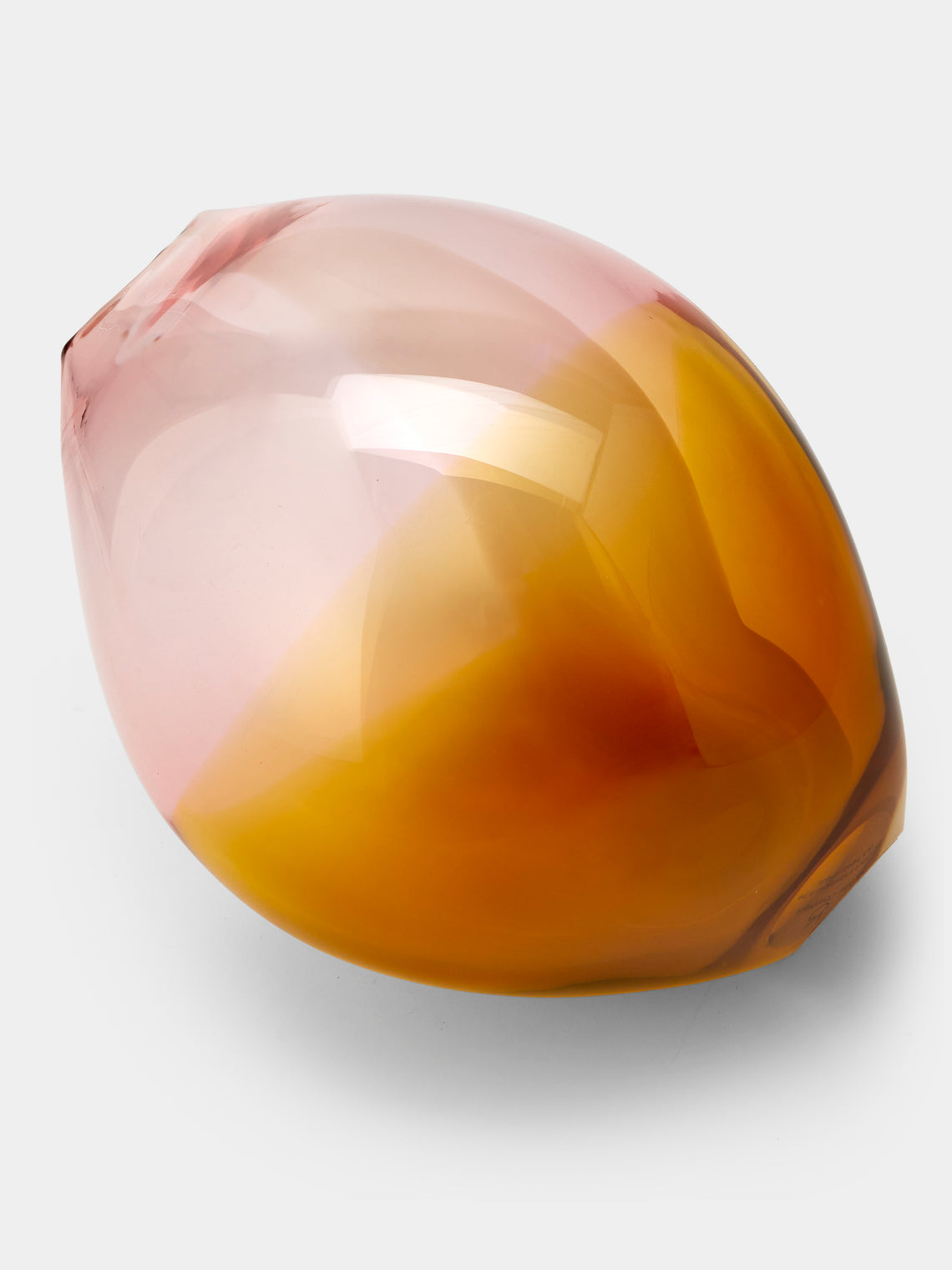 Michele Oberdieck - Delicate Cloud Hand-Blown Glass Vase (10in/25.5cm) - Orange - ABASK