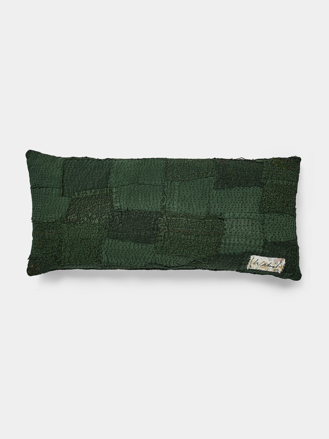By Walid - 19th-Century Victorian Needlepoint Patchwork Wool and Cotton Cushion - Multiple - ABASK