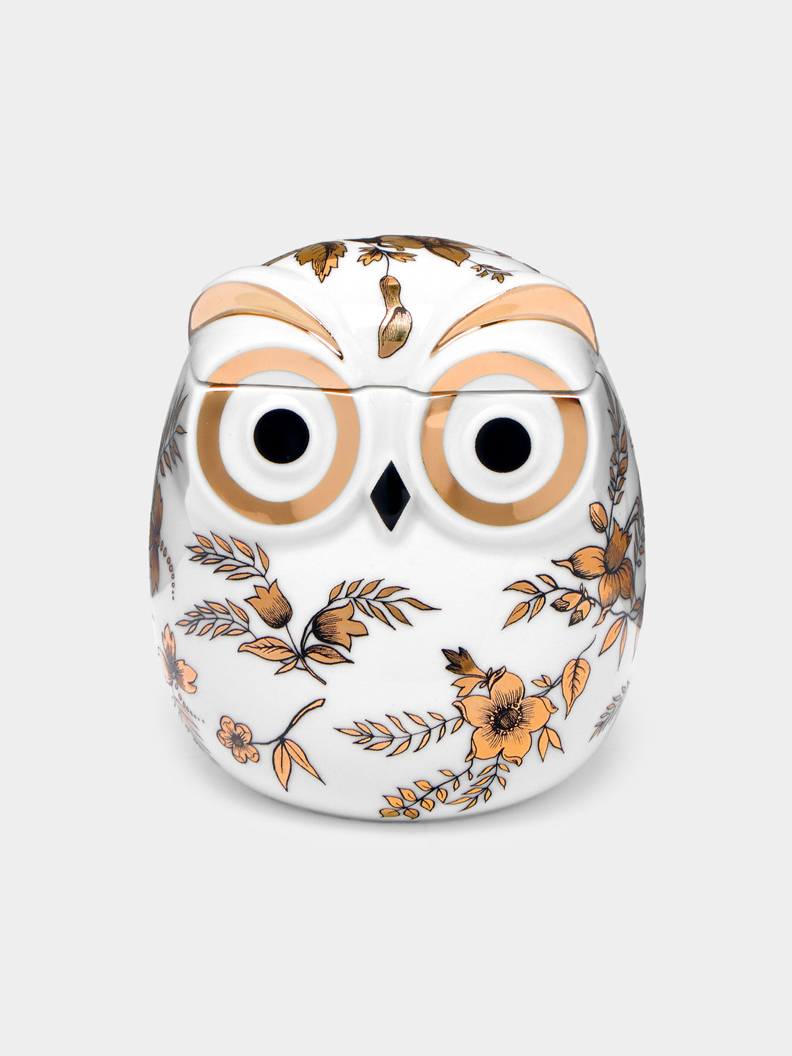 Fornasetti - Civetta Fiorata Hand-Painted Porcelain Jar -  - ABASK - 