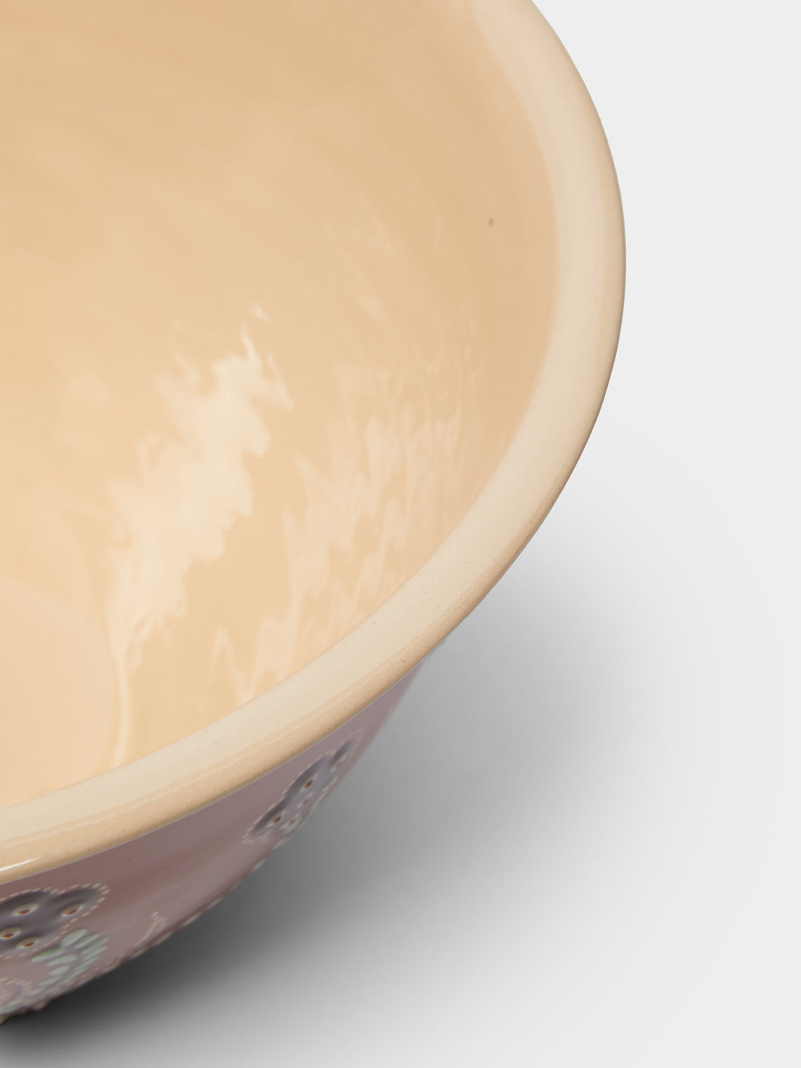 Poterie d’Évires - Flowers Hand-Painted Ceramic Salad Bowl -  - ABASK