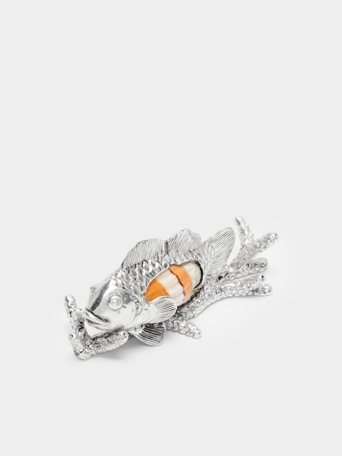 Objet Luxe - Silver-Plated and Shell Place Card Holders (Set of 4) -  - ABASK - 