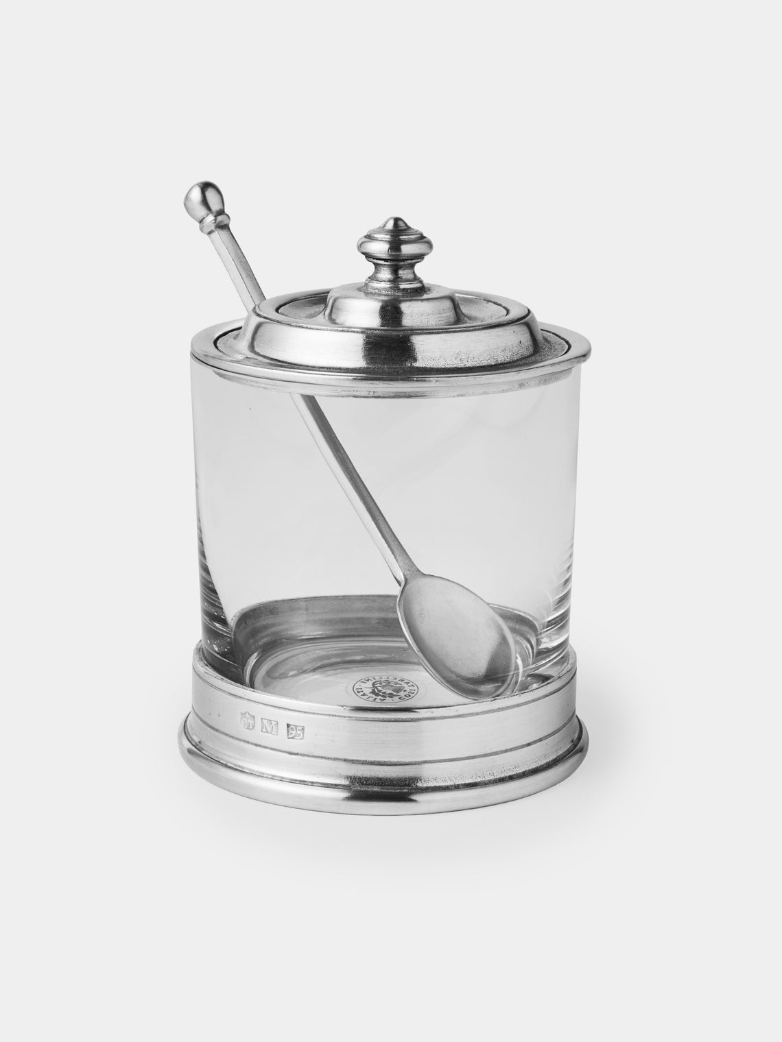 Cosi Tabellini - Sirmione Pewter Jam Jar with Spoon - Silver - ABASK - 