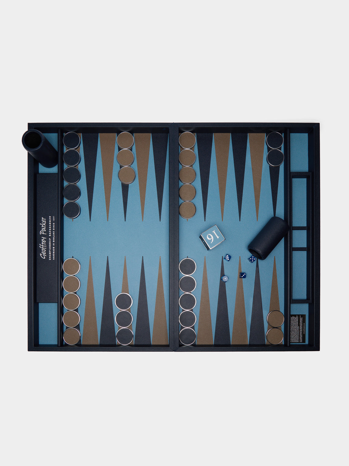Geoffrey Parker - Leather Tournament Backgammon Set -  - ABASK