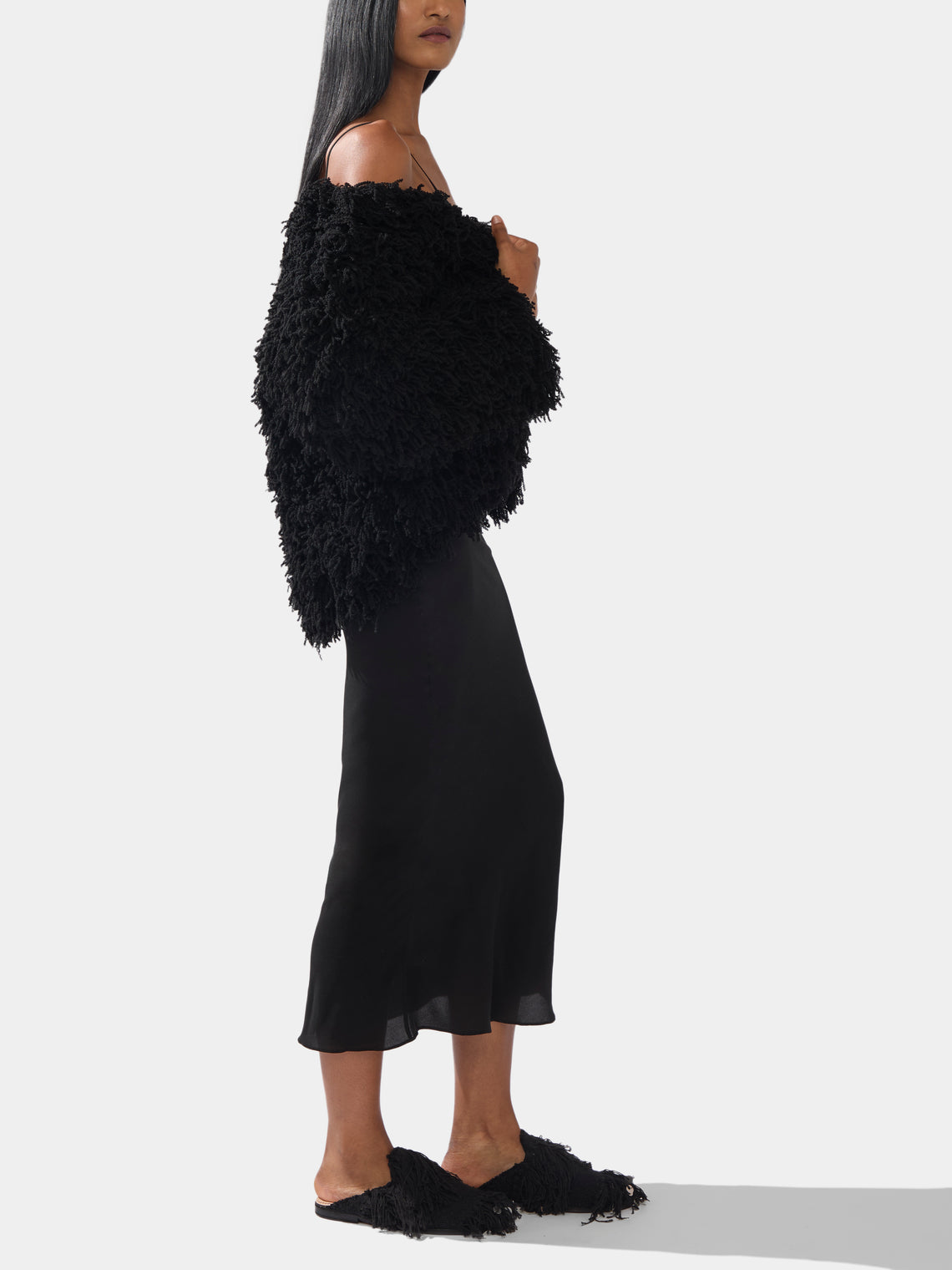 Women's Furry Cashmere Cardigan