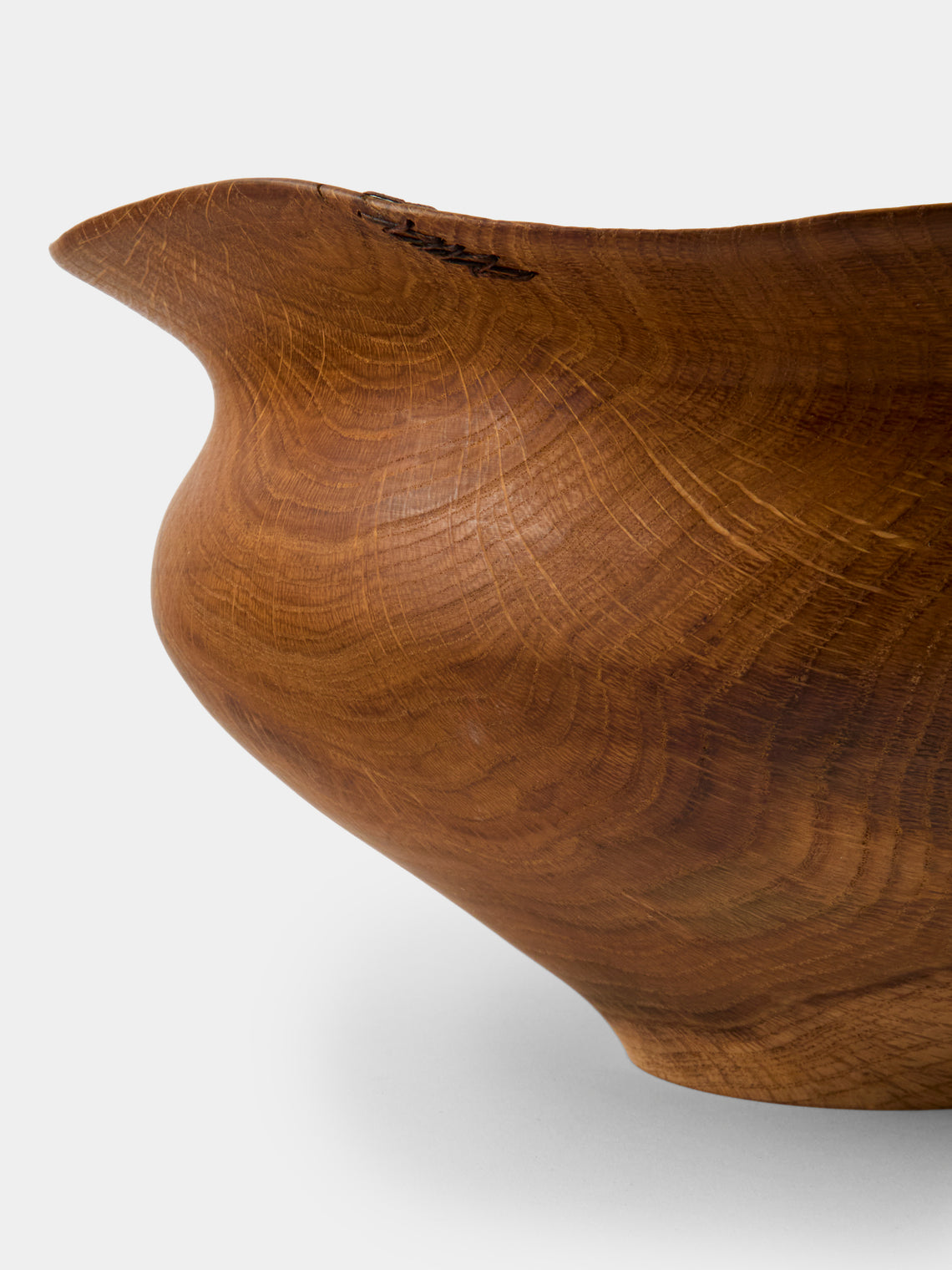 Iida Woodturning - Hand-Turned Oil-Finish Oak Bowl - Brown - ABASK