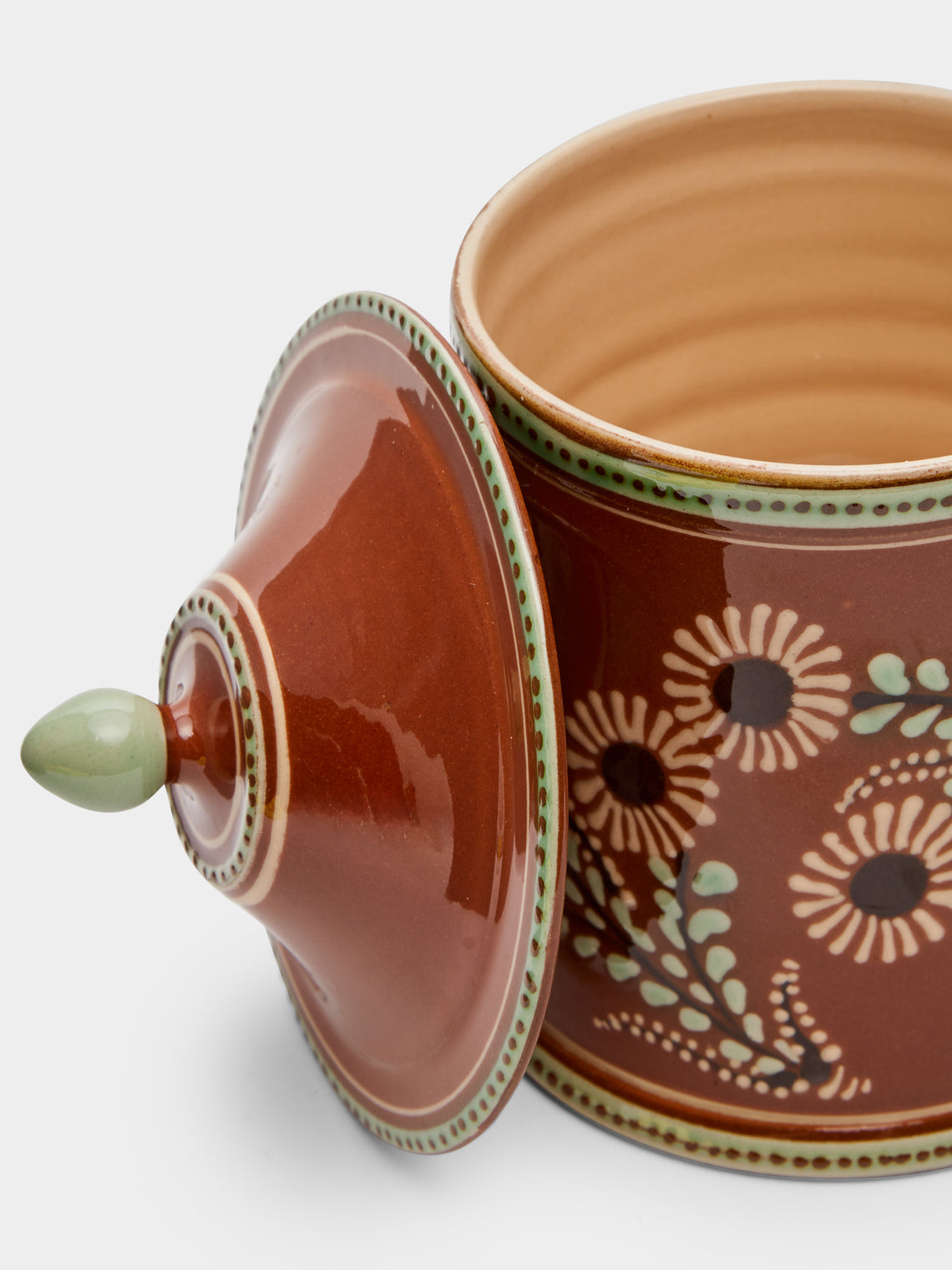 Poterie d’Évires - Flowers Hand-Painted Ceramic Small Jar -  - ABASK