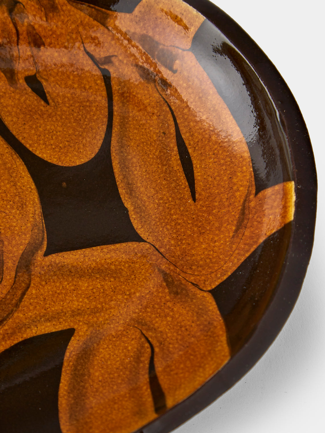 Aono Pottery - Slipware Oval Dish - Brown - ABASK