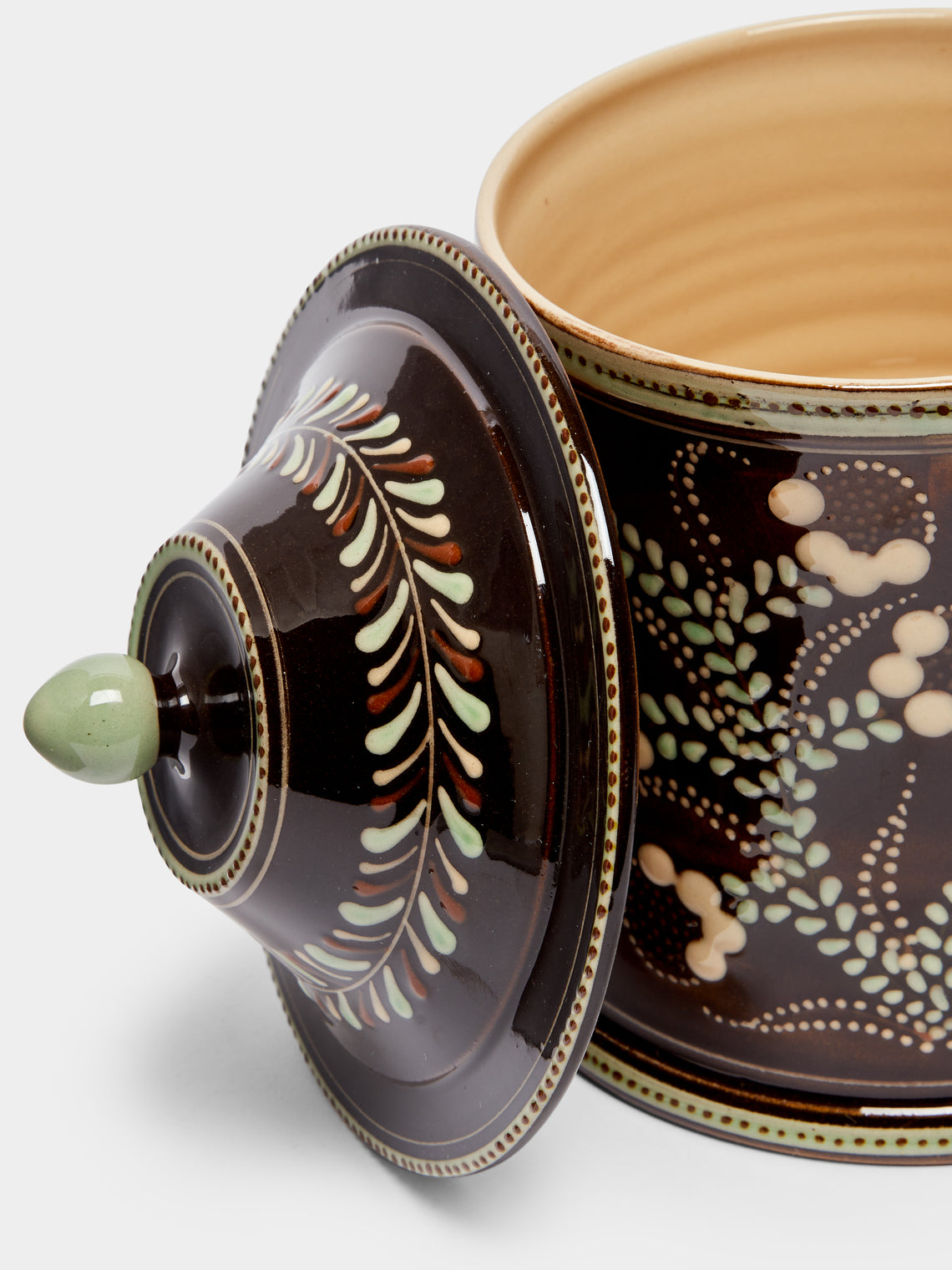 Poterie d’Évires - Flowers Hand-Painted Ceramic Large Jar -  - ABASK