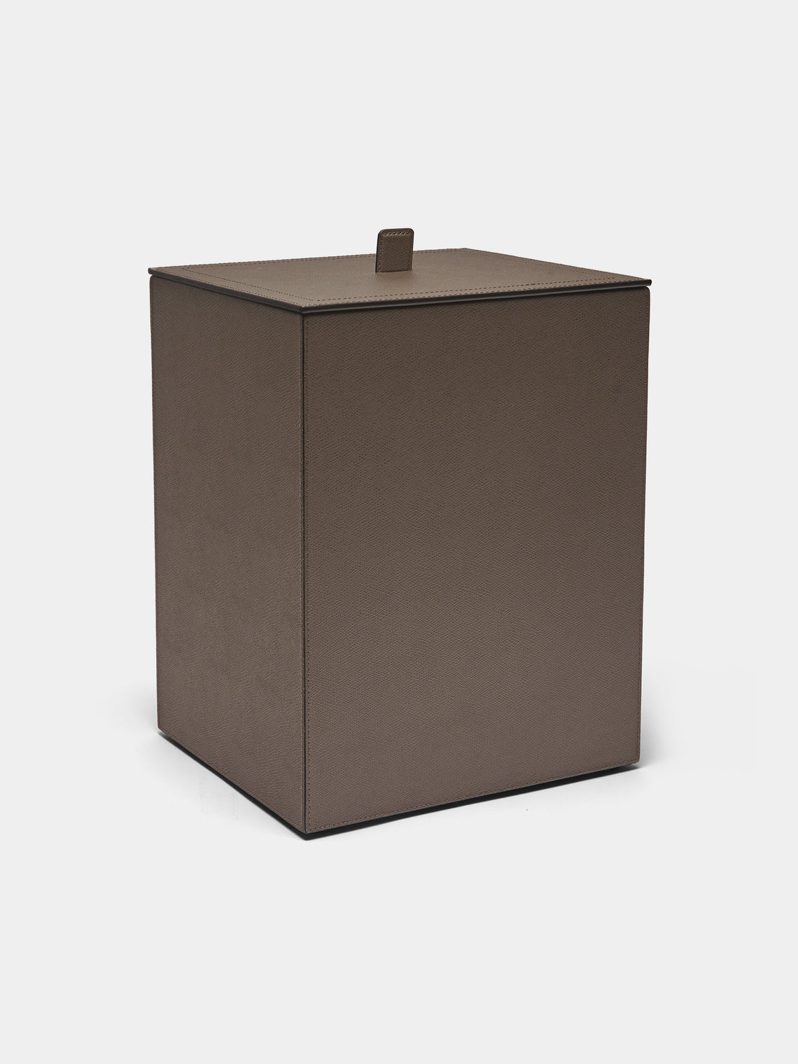 Giobagnara - Walter Leather Wastepaper Bin - Gray - ABASK