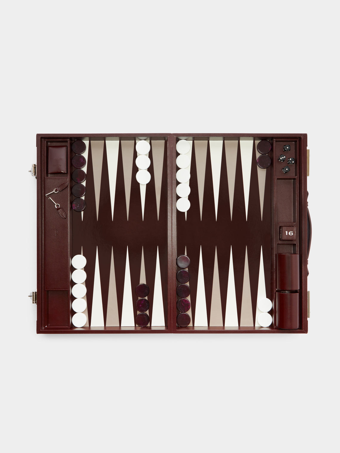 Asprey - Hanover Leather Medium Backgammon Set -  - ABASK