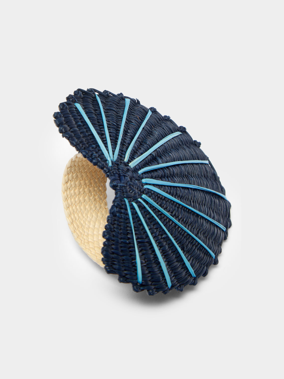 Coro Cora - Shell Handwoven Iraca Palm Napkin Rings (Set of 4) -  - ABASK