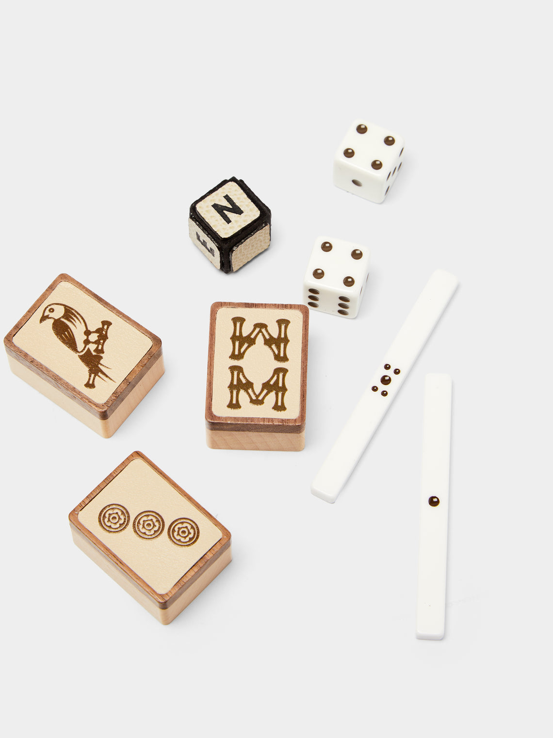 Giobagnara - Leather Mahjong Lux Set - Beige - ABASK