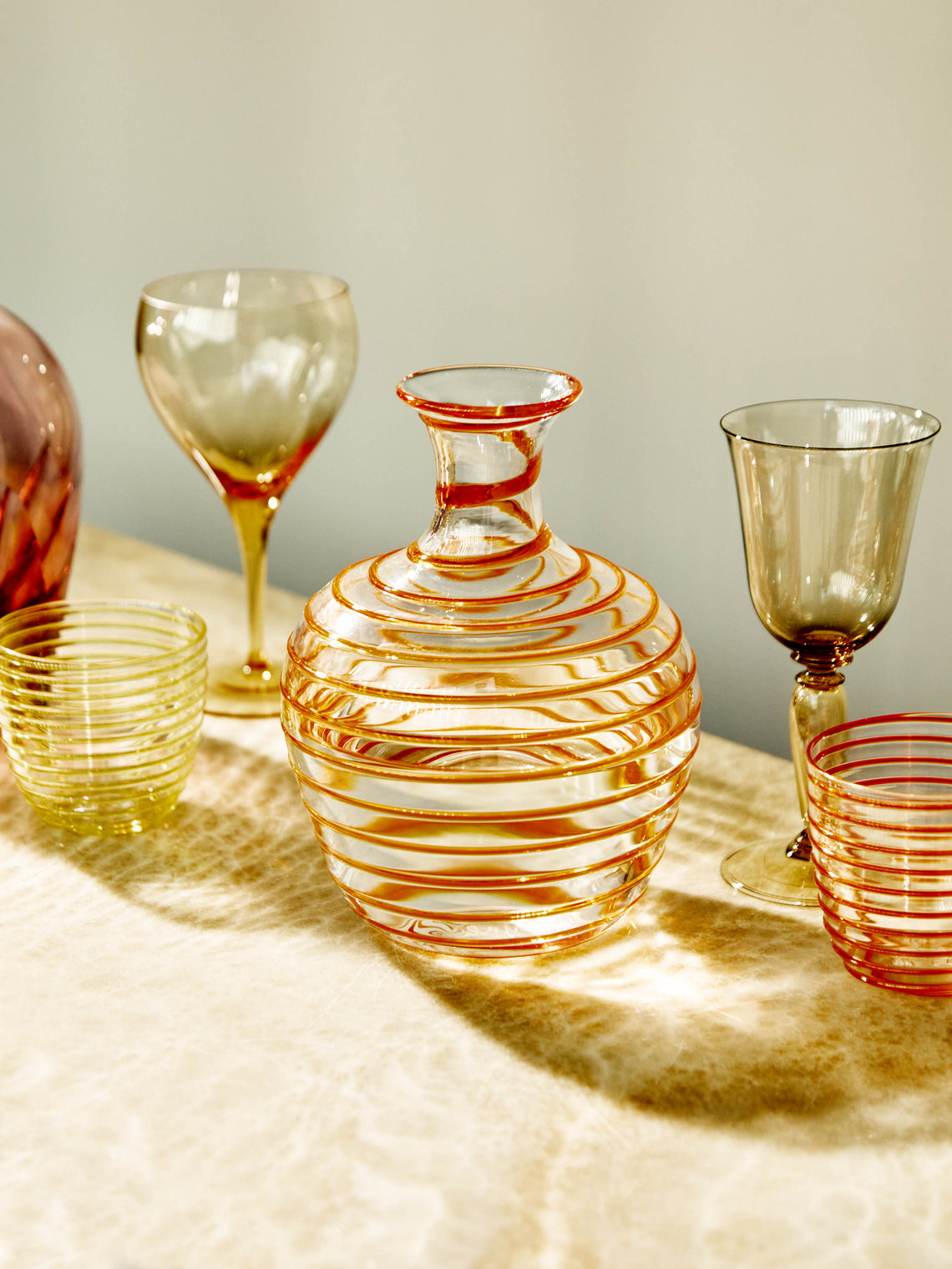 Yali Glass - A Filo Hand-Blown Murano Glass Carafe -  - ABASK