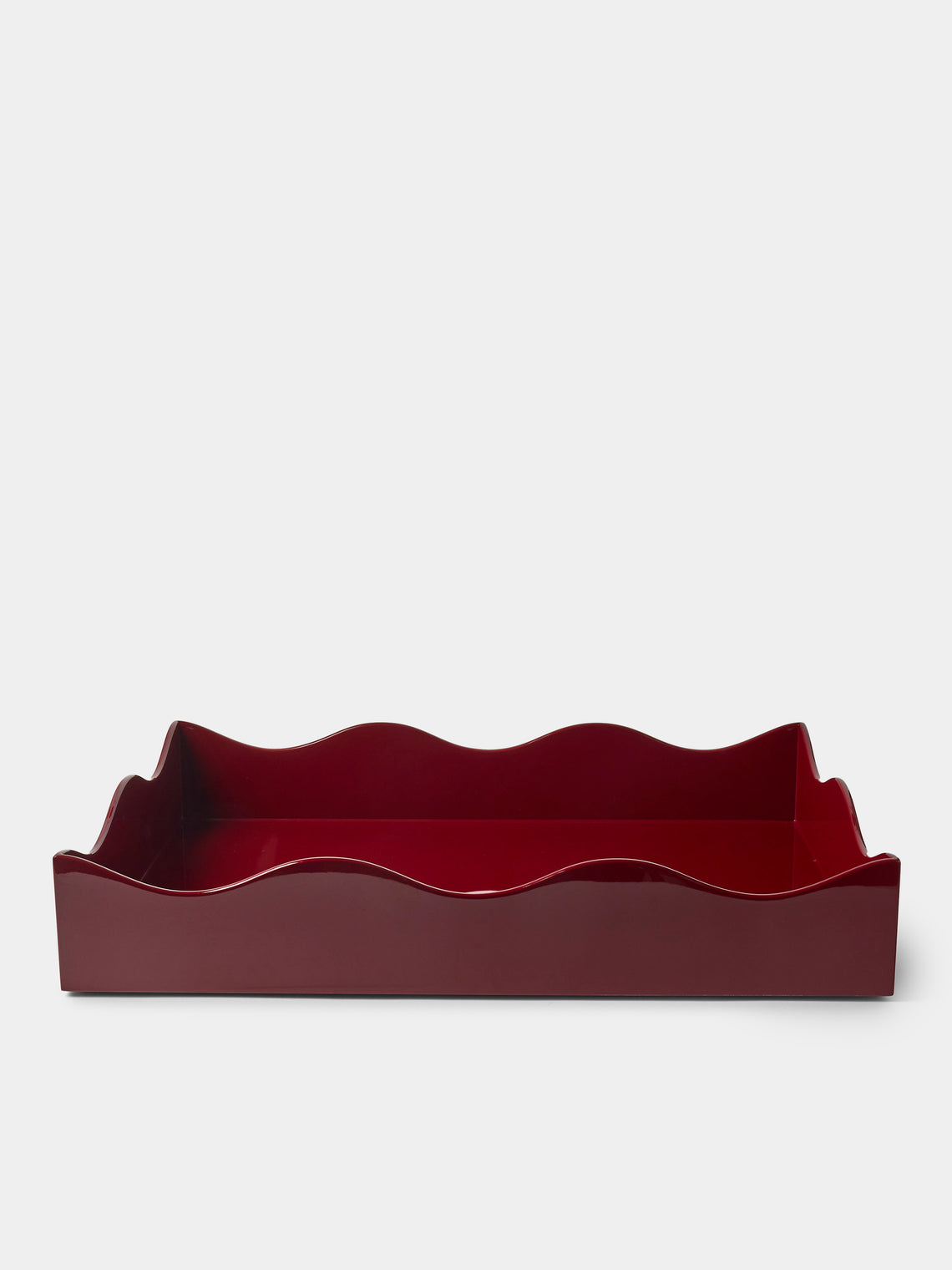 The Lacquer Company - Belle Rives Lacquered Large Tray - Red - ABASK