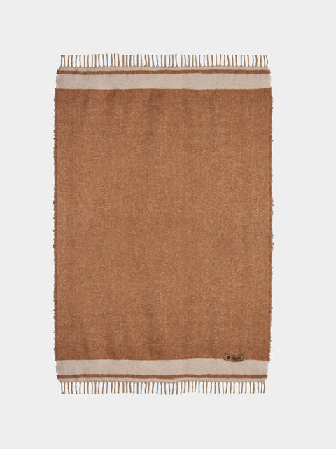 The House of Lyria - Paipote Silk and Camel Throw (75in/1.9m) - Brown - ABASK