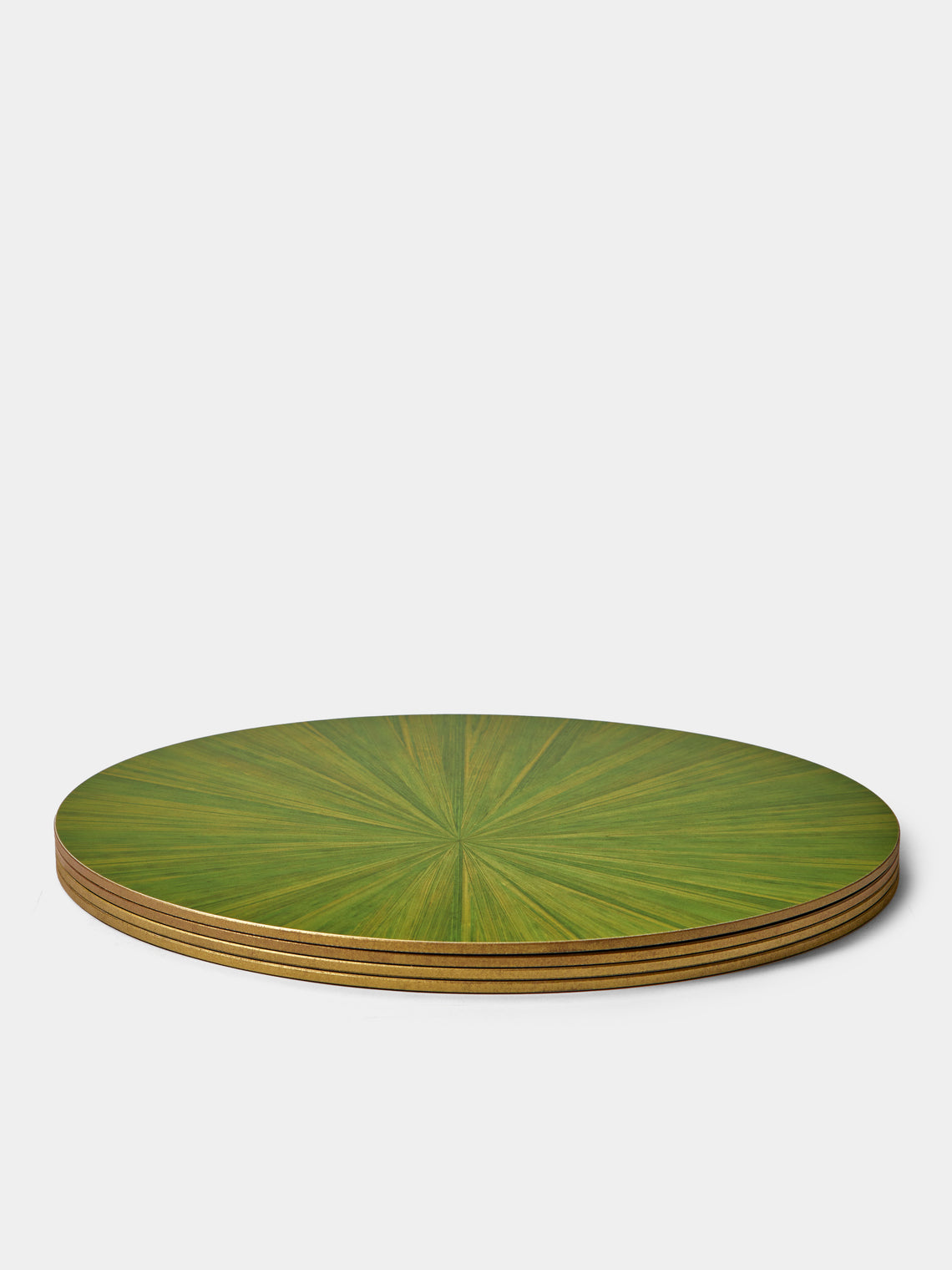 HestiaLiving - Soleil Wood Placemats (Set of 4) - Green - ABASK