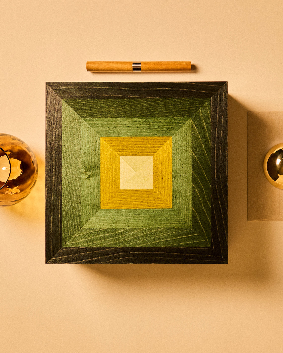 Kevin Stamper - Albers Wood Desk Box - Green - ABASK