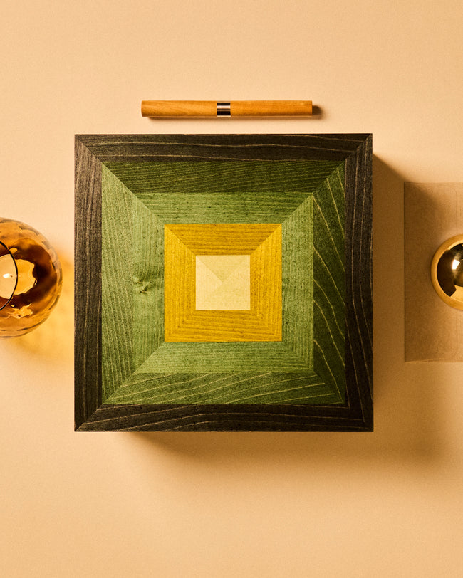 Kevin Stamper - Albers Wood Desk Box - Green - ABASK