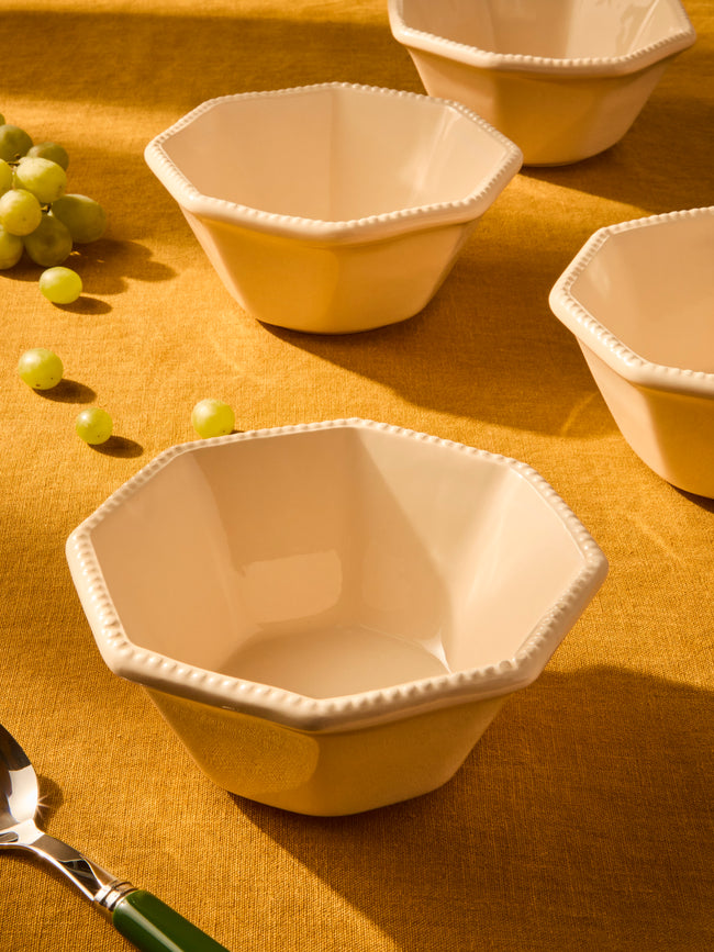 Maison Pichon Uzès - Louis XVI Hand-Glazed Ceramic Bowls (Set of 4) - White - ABASK