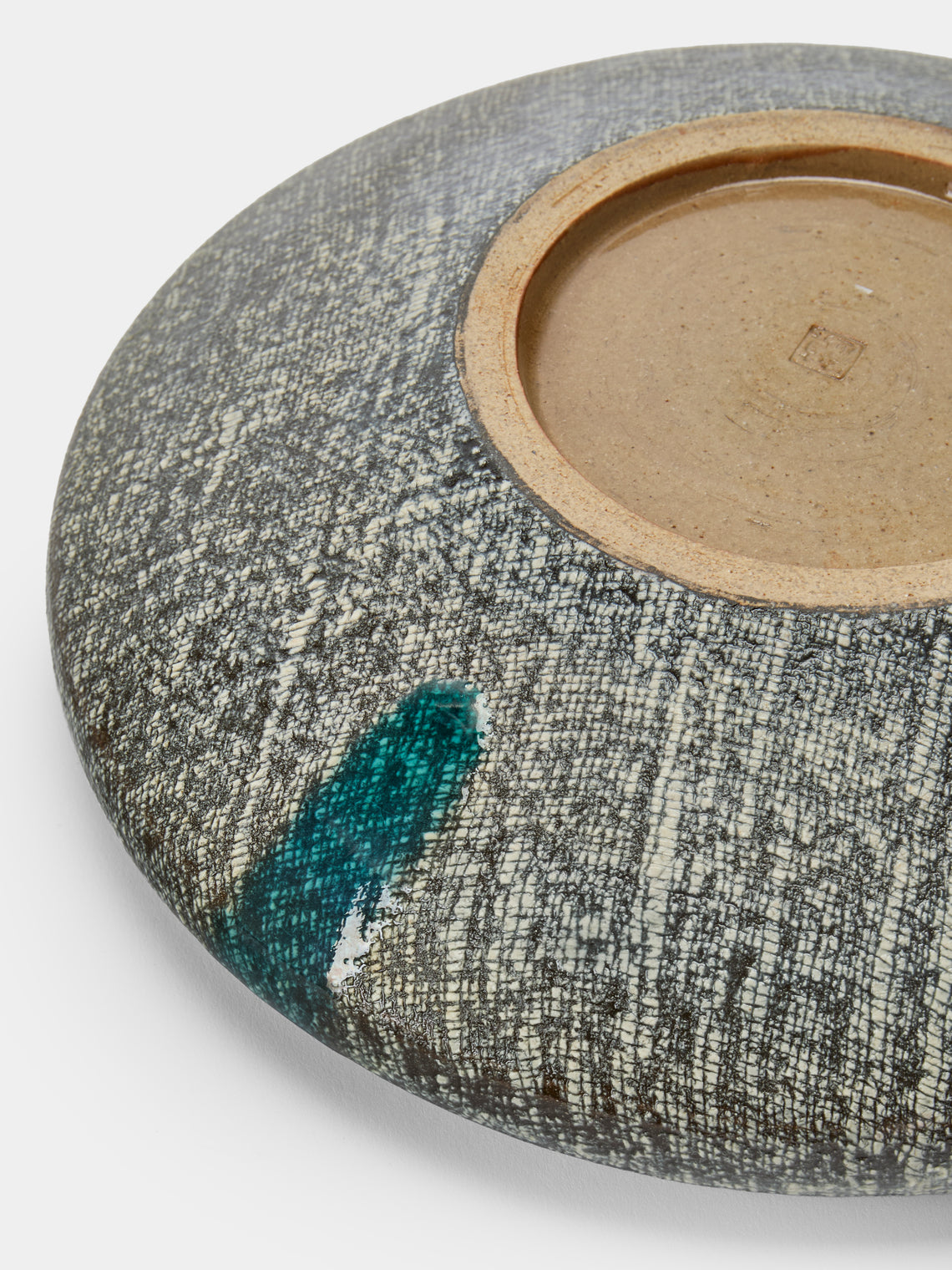 Masumi Ando - Textured Ceramic Plate (9in/23cm) - Green - ABASK