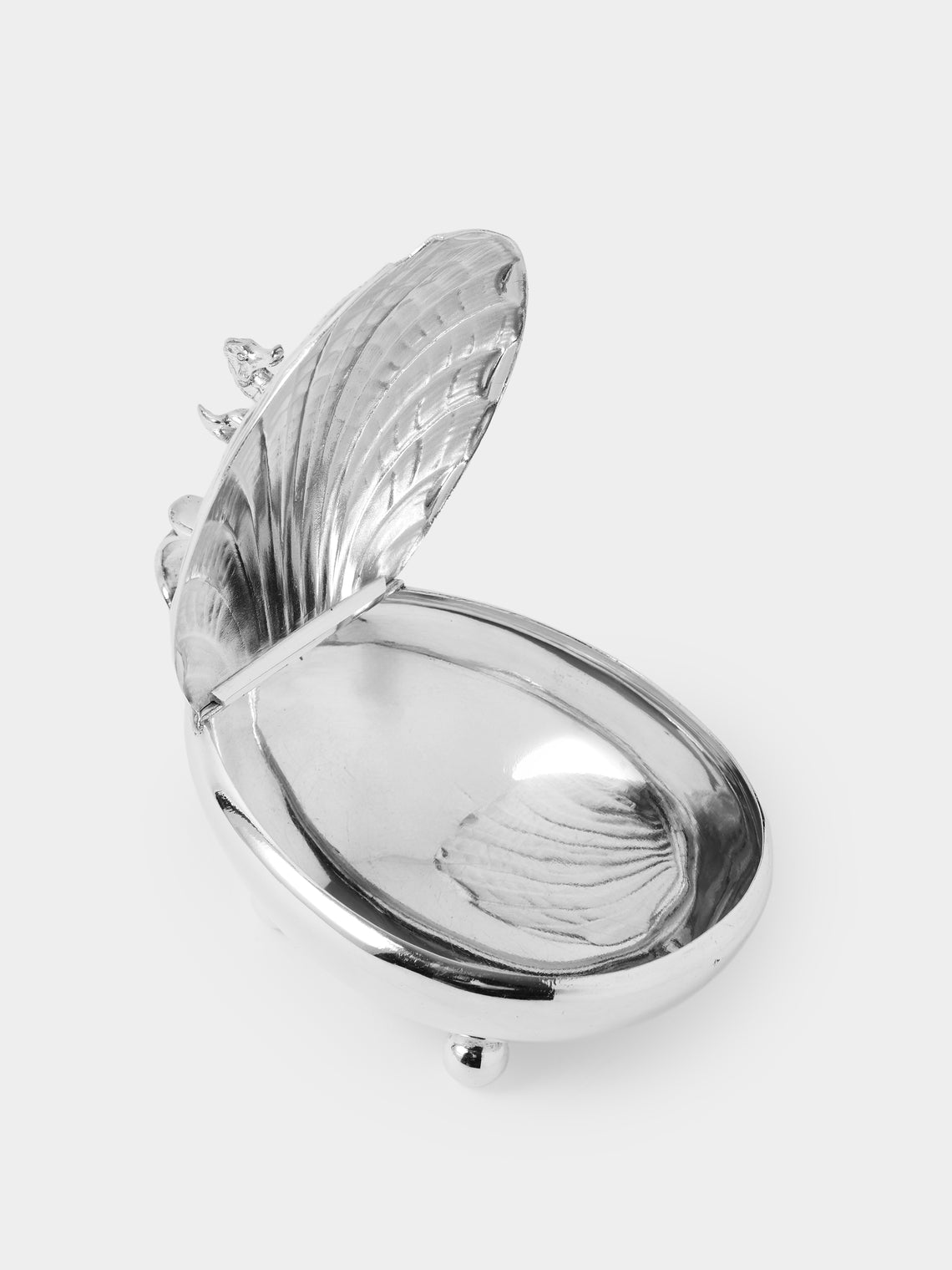 Antique and Vintage - Mid-Century Krupp Silver-Plated Sturgeon Lidded Dish - Silver - ABASK