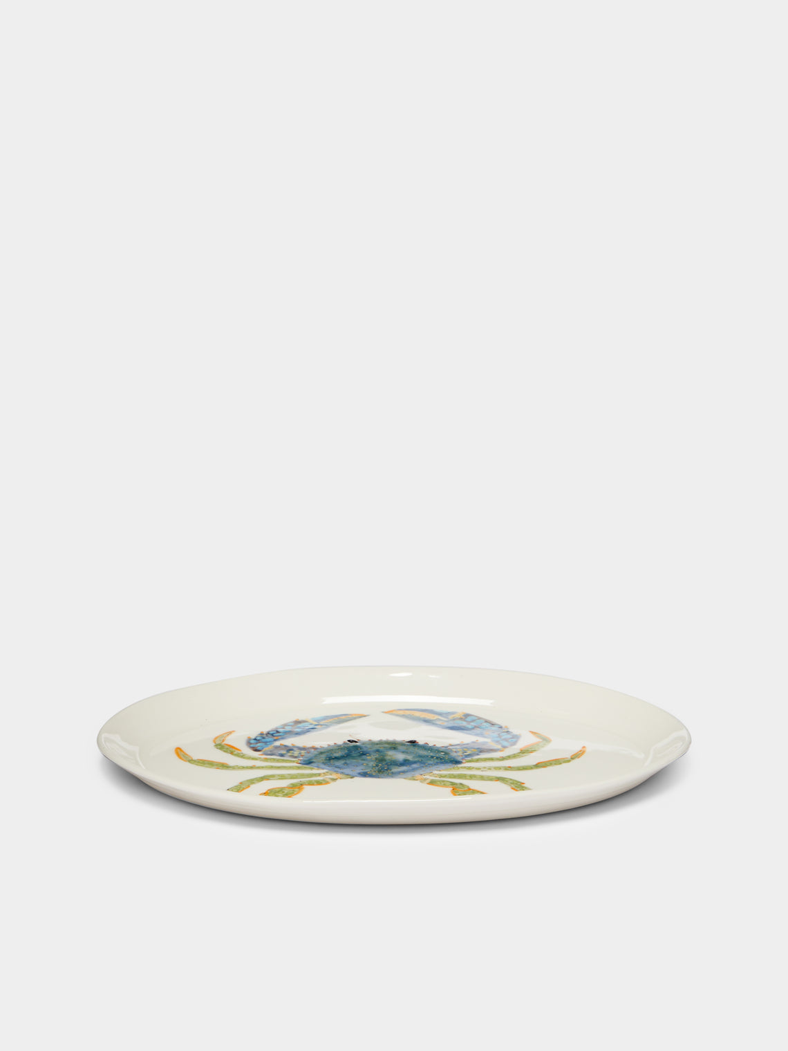 Casa Adams - Mud Crab Hand-Painted Porcelain Serving Platter -  - ABASK