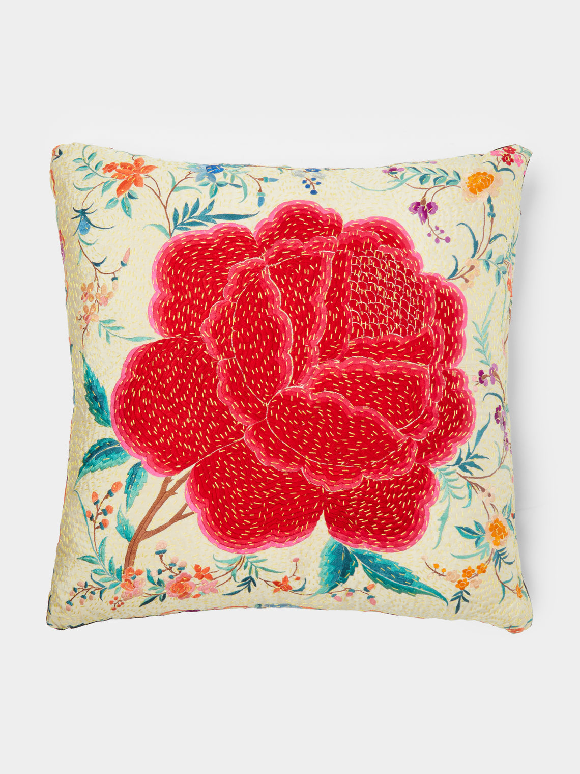 By Walid - 1920s Chinese Embroidery Silk Cushion -  - ABASK - 