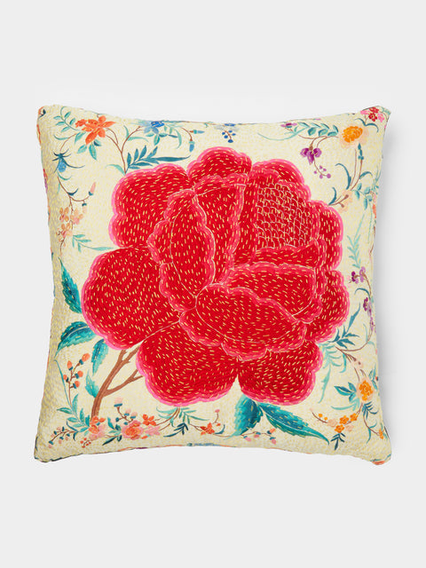 By Walid - 1920s Chinese Embroidery Silk Cushion -  - ABASK - 