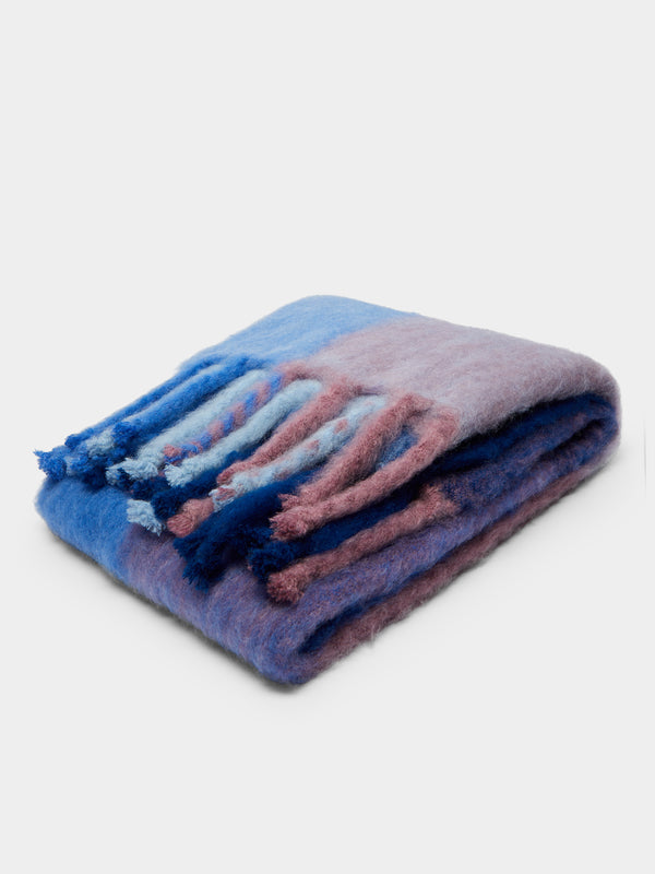 Lena Rewell - Coral Handwoven Mohair Blanket (71in/1.8m) -  - ABASK