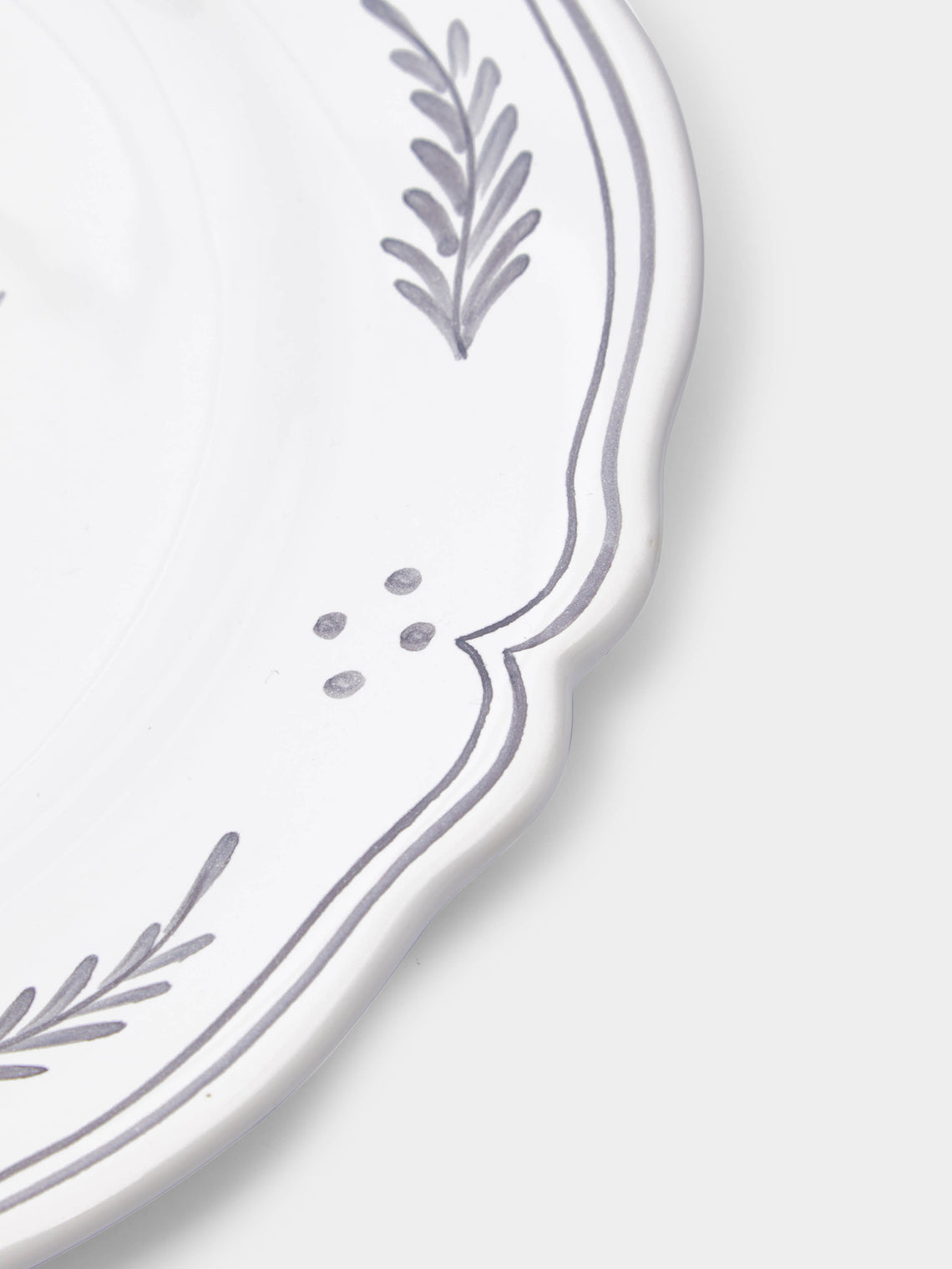 Bourg Joly Malicorne - Antique Fleurs Hand-Painted Ceramic Dinner Plates (Set of 4) -  - ABASK
