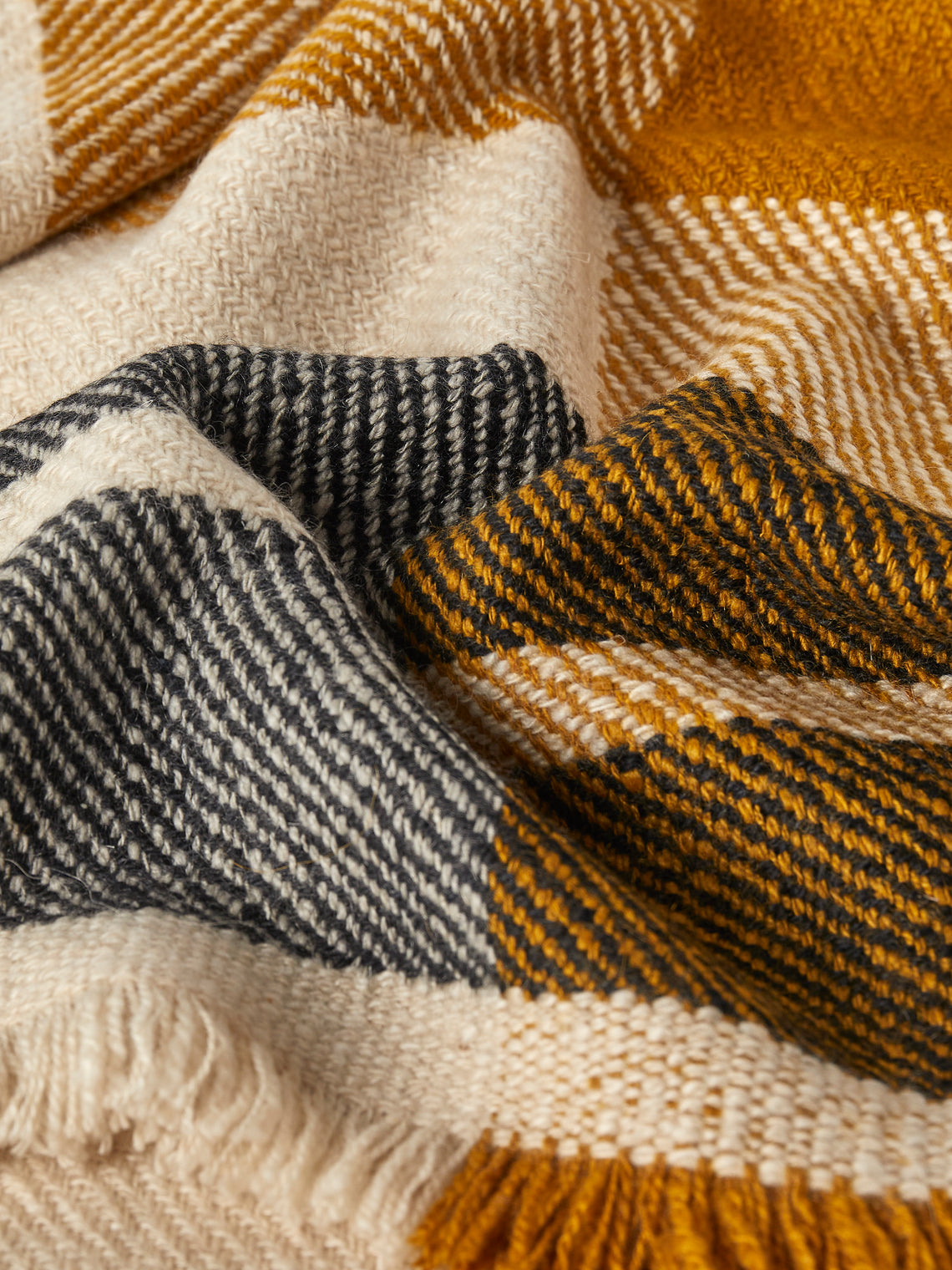 Me & K - Cashmere Striped Blanket (75in/1.9m) - Multiple - ABASK