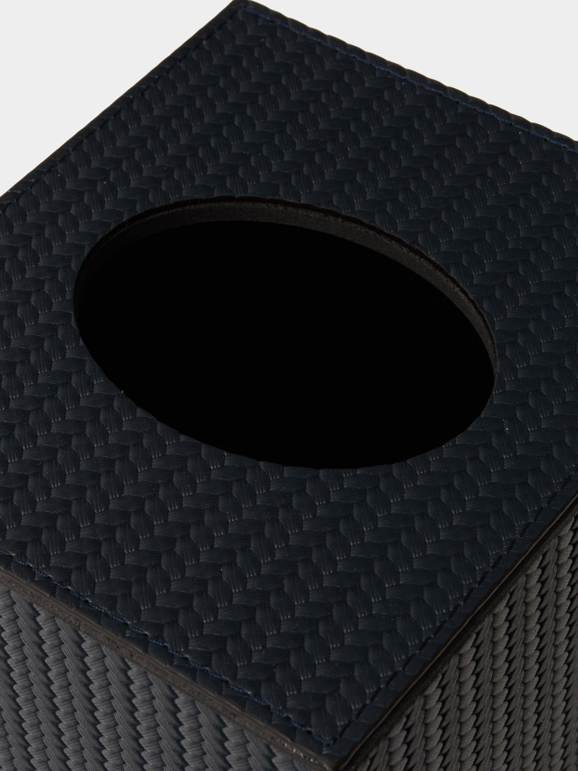 Pinetti - Leather Magnetic Tissue Box - Navy - ABASK