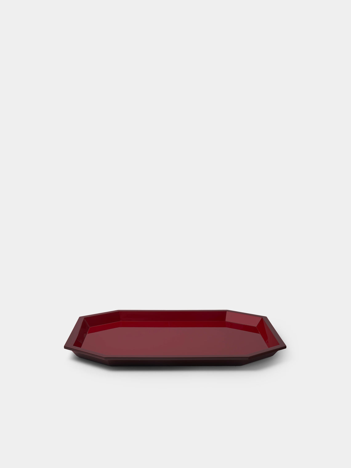 The Lacquer Company - Lacquered Small Octagonal Tray - Red - ABASK