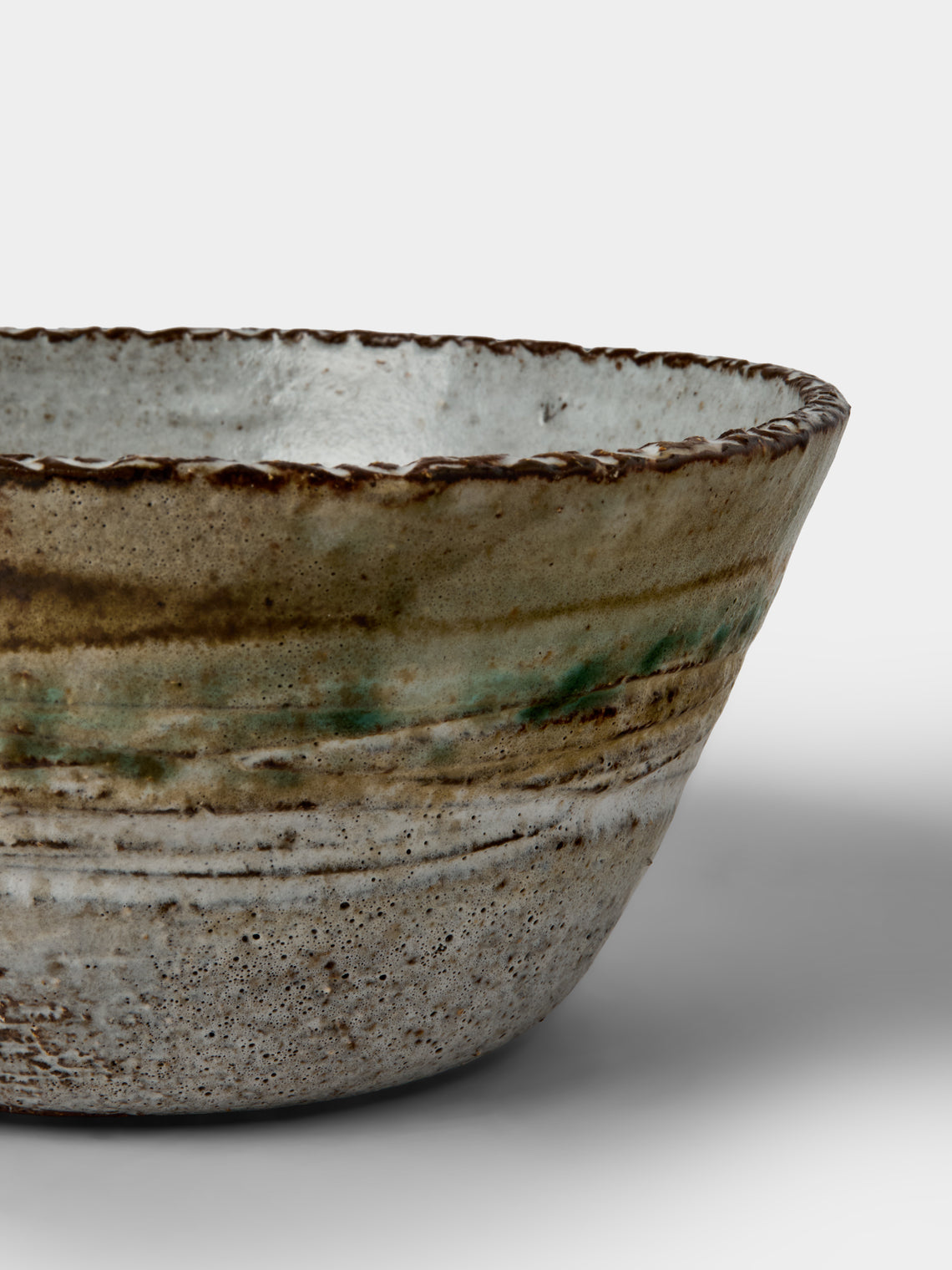 Antique and Vintage - 1950s Robert Thiry Ceramic Bowl - Gray - ABASK