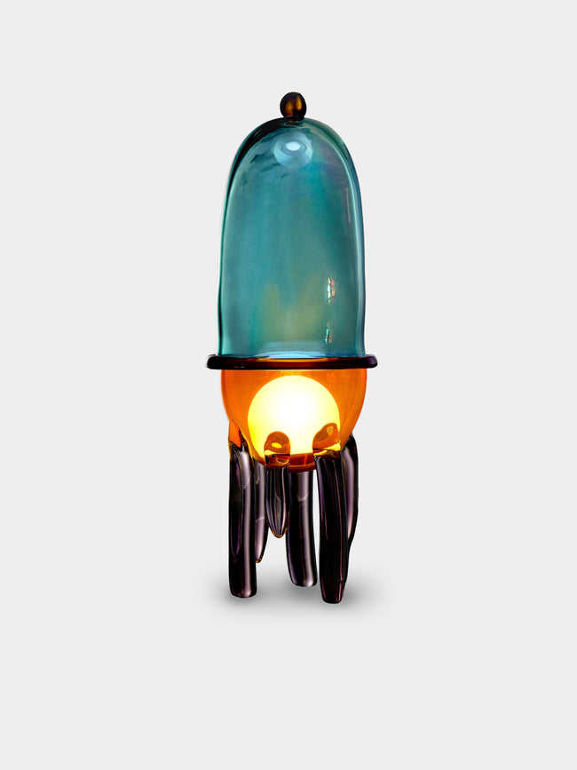 Kickie Chudikova - Pulpopolis Tamoya Hand-Blown Murano Glass Portable Table Lamp - Blue - ABASK - 