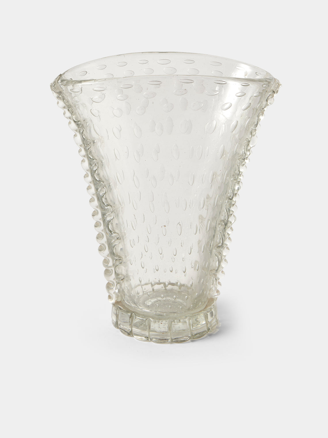 Antique and Vintage - 1950s Archimede Seguso Crystal Vase - Clear - ABASK - 
