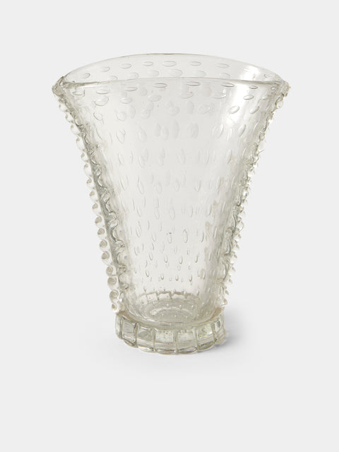 Antique and Vintage - 1950s Archimede Seguso Crystal Vase - Clear - ABASK - 