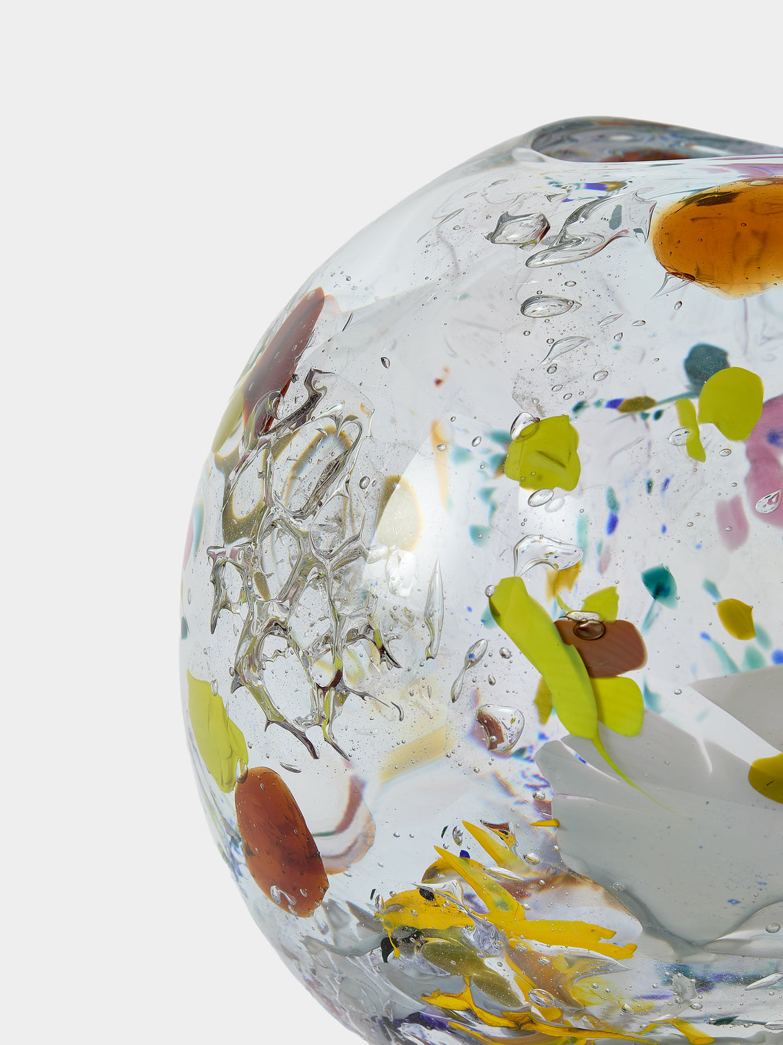 David Valner - Recovered History Hand-Blown Glass Vase (12.5in/32cm) - Multiple - ABASK
