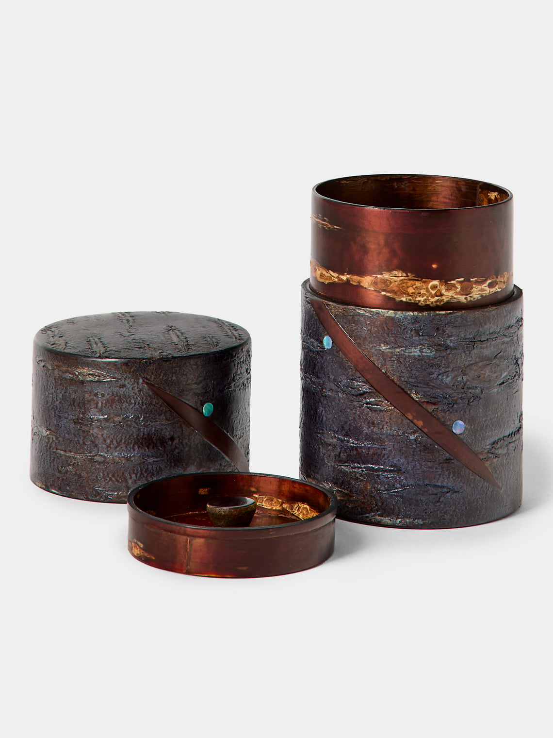 Denshiro - Morning Glory Cherry Bark Tea Canister - Purple - ABASK