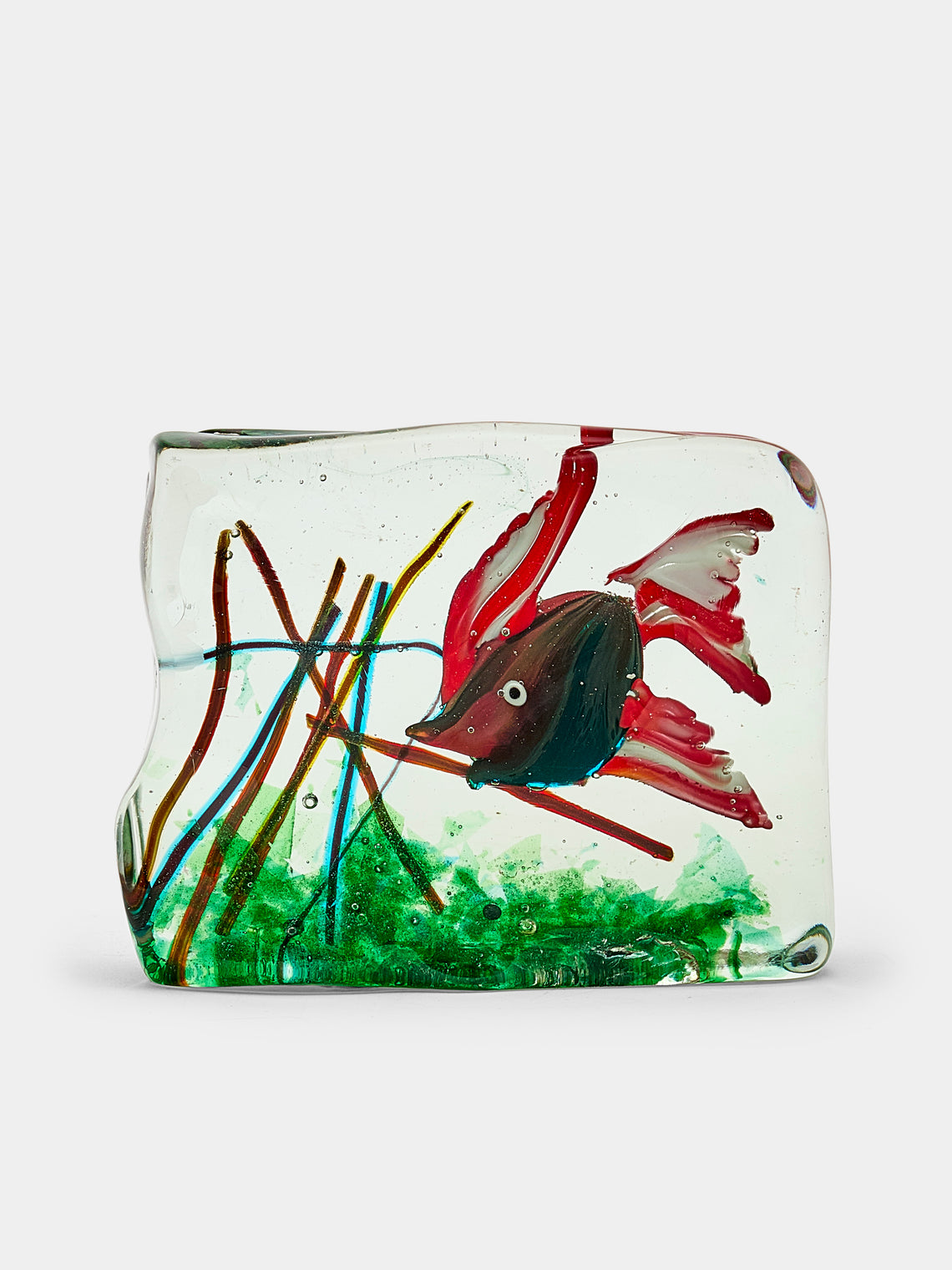 Antique and Vintage - 1940s Alfredo Barbini for Cenedese Fish Murano Glass Paperweight - Multiple - ABASK - 
