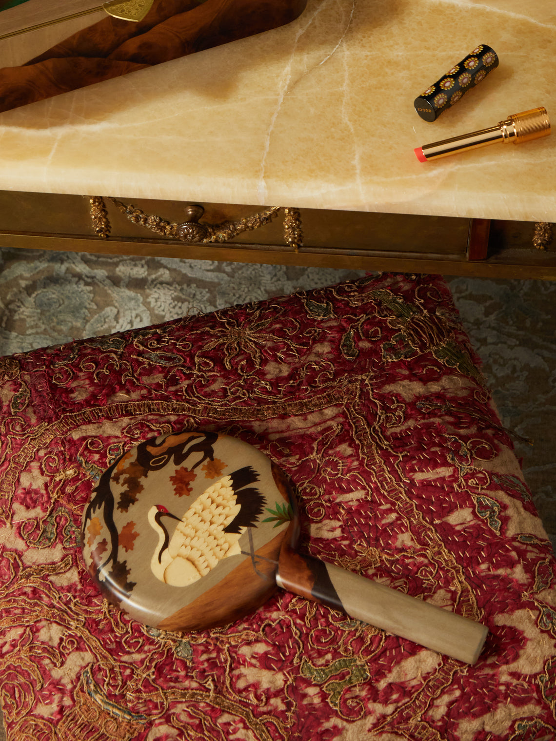 Silvia Furmanovich - Marquetry Wood Hand Mirror -  - ABASK