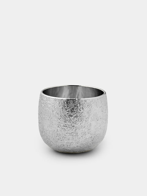 Seikado - Tokkuri Textured Pewter Sake Cup - Silver - ABASK - 