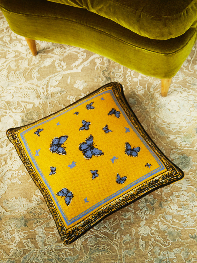 Saved NY - Lukas the Illustrator Butterflies Cashmere Cushion -  - ABASK